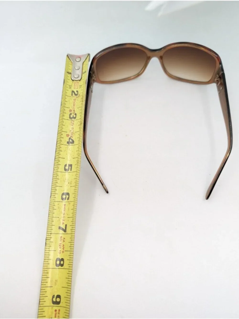 Steve Madden Sunglasses Brown faux Tortoise Women's Gold Side Logo S295 TSGD
